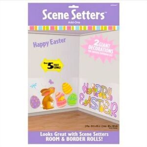 Scene Setters Happy Easter Wall Decorations Add Ons Giant Bunny Eggs 5 Ft
